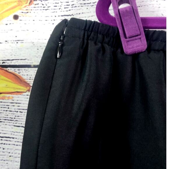 Vintage S.L.B. Woman Silk Black Pants Size 2X - Picture 6 of 7